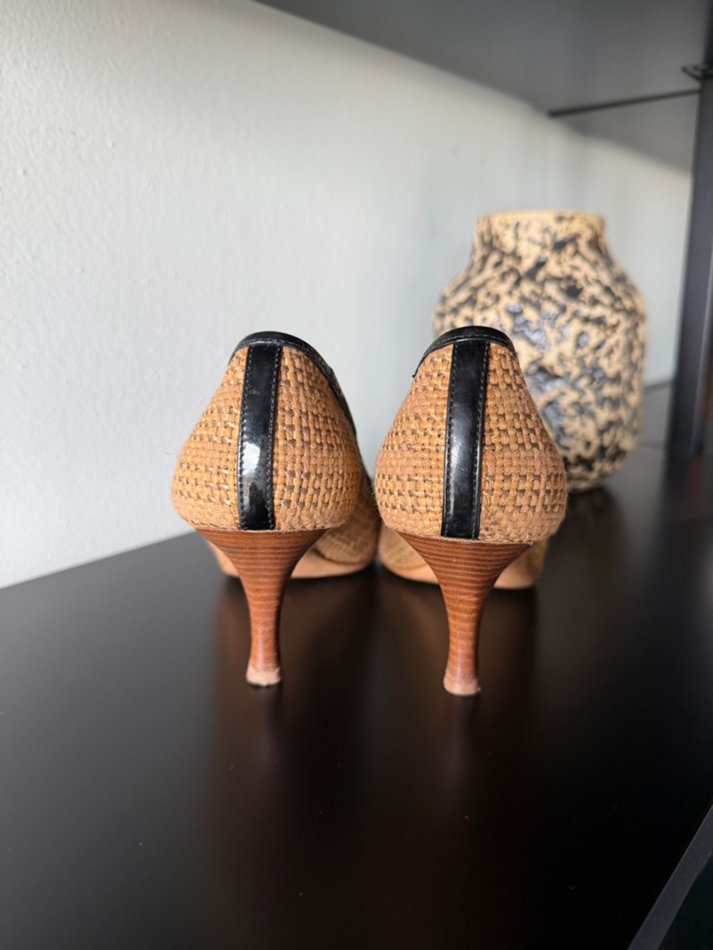 Vintage Prada Raffia Pumps - Picture 2 of 5